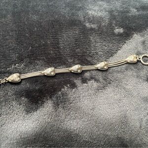 Brighton Silver Heart Toggle Bracelet